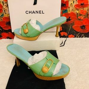 Authentic Chanel button slides